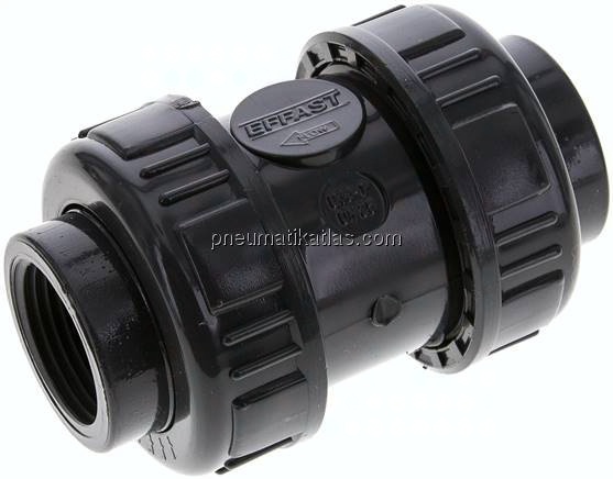 Rückschlagventil, PVC-U / EPDM, Rp 1"