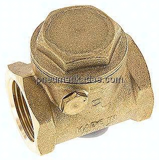 Rückschlagklappe G 1", PN 12, Messing, metallisch dichtend