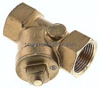 Schrägsitz-Rückschlagventil, Rp 1", FKM-Dichtung, Messing