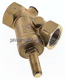 Schrägsitz-Rückschlagventil, Rp 1", Standard, Messing