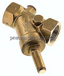 Schrägsitz-Rückschlagventil, Rp 1", FKM-Dichtung, Messing