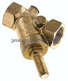 Schrägsitz-Rückschlagventil, Rp 1", DVGW, Messing