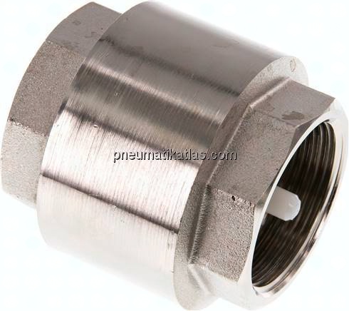 Rückschlagventil (leicht), G 1-1/2", PN 10, Messing vernickelt