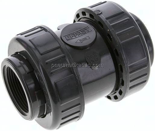 Rückschlagventil, PVC-U / EPDM, Rp 1-1/2"