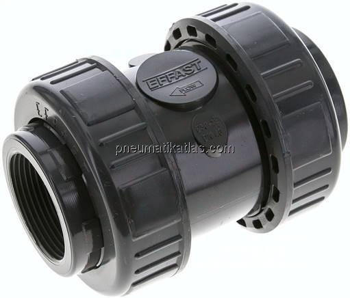Rückschlagventil, PVC-U / FKM, Rp 1-1/2"