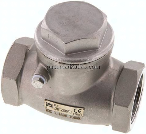 Edelstahl-Rückschlagklappe G 1-1/2", PN 16