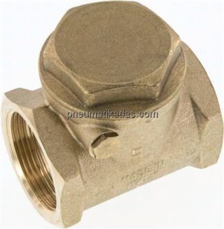 Rückschlagklappe G 1-1/2", PN 10, Messing, weich dichtend