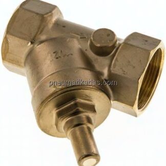 Schrägsitz-Rückschlagventil, Rp 1-1/2", FKM-Dichtung, Messing