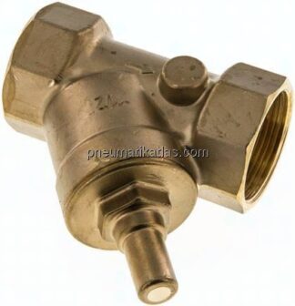 Schrägsitz-Rückschlagventil, Rp 1-1/2", FKM-Dichtung, Messing