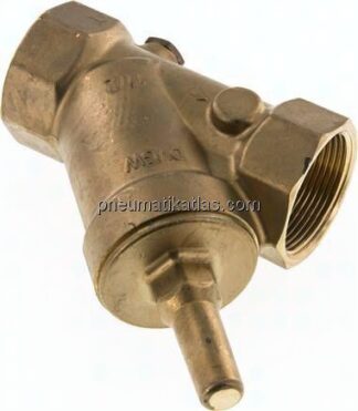 Schrägsitz-Rückschlagventil, Rp 1-1/2", DVGW, Messing
