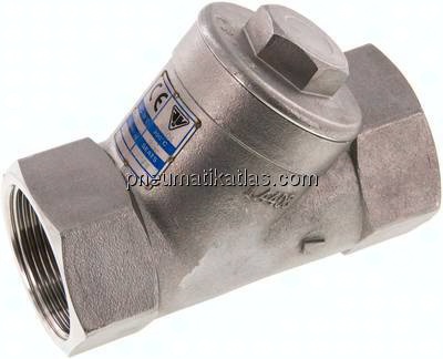 Schrägsitz-Rückschlagventil, G 1-1/2", PN 40, Edelstahl