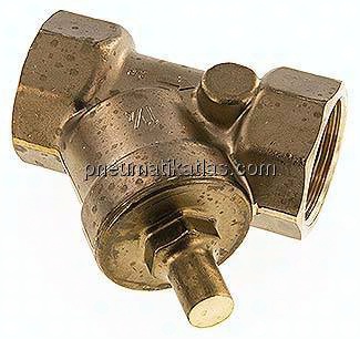 Schrägsitz-Rückschlagventil, Rp 1-1/4", FKM-Dichtung, Messing