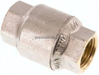 Rückschlagventil, G 1/2", PN 20, Messing vernickelt