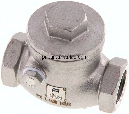 Edelstahl-Rückschlagklappe G 1/2", PN 16