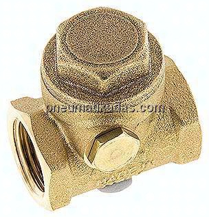 Rückschlagklappe G 1/2", PN 12, Messing, weich dichtend