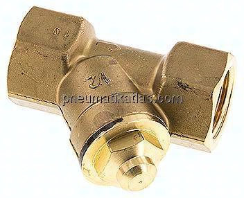 Schrägsitz-Rückschlagventil, Rp 1/2", Standard, Messing
