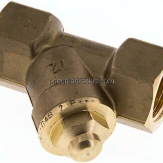 Schrägsitz-Rückschlagventil, Rp 1/2", FKM-Dichtung, Messing