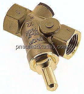 Schrägsitz-Rückschlagventil, Rp 1/2", DVGW, Messing
