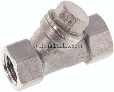 Schrägsitz-Rückschlagventil, G 1/2", PN 40, Edelstahl