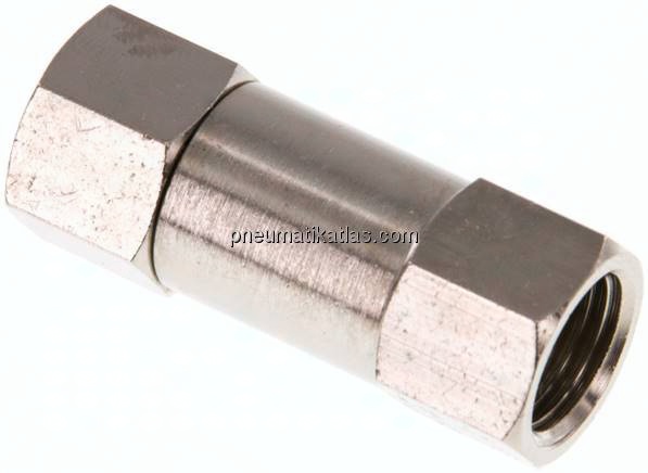 Rückschlagventil, G 1/4", PN 10, Messing vernickelt