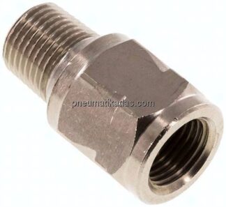 Mini-Rückschlagventil R/Rp 1/8" (AG/IG), Messing vernickelt