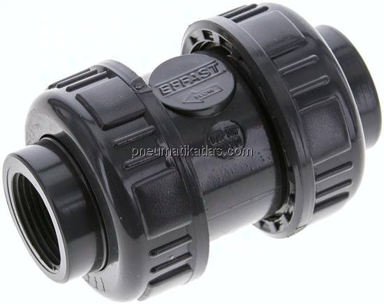 Rückschlagventil, PVC-U / EPDM, Rp 3/4"