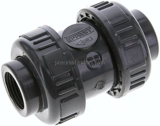 Rückschlagventil, PVC-U / FKM, Rp 3/4"