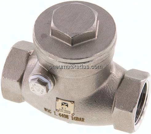 Edelstahl-Rückschlagklappe G 3/4", PN 16