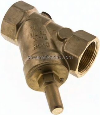 Schrägsitz-Rückschlagventil, Rp 3/4", FKM-Dichtung, Messing