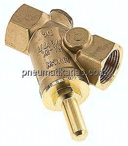 Schrägsitz-Rückschlagventil, Rp 3/4", Standard, Messing