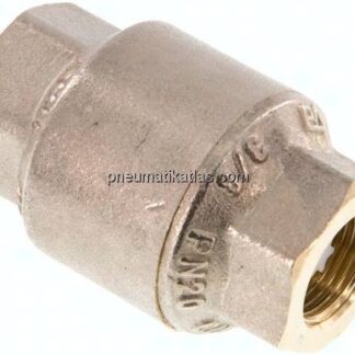 Rückschlagventil, G 3/8", PN 20, Messing vernickelt