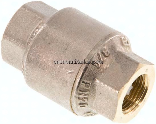 Rückschlagventil, G 3/8", PN 20, Messing vernickelt
