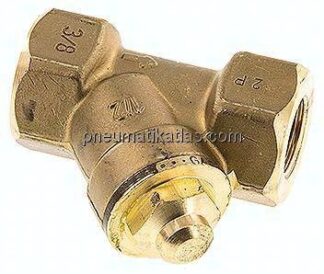 Schrägsitz-Rückschlagventil, Rp 3/8", Standard, Messing