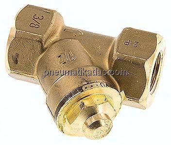 Schrägsitz-Rückschlagventil, Rp 3/8", Standard, Messing