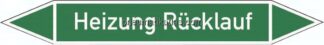 Rohrleitungskennzeichnung, 5er, 37 x 270, Heizung Rücklauf