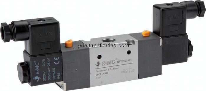 3/2-Wege Magnetventil, G 1/4", Impulsventil, 24 V DC