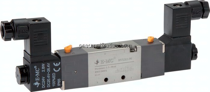 5/2-Wege Magnetventil, G 1/8", Impulsventil, 24 V AC