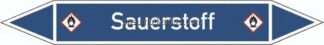 Rohrleitungskennzeichnung, 5er, 37 x 270, Sauerstoff (GHS 03)