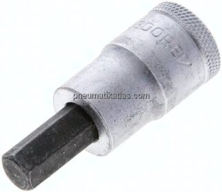 Gedore 1/2"-Schraubendrehereinsatz für Innensechskantschrauben (DIN 7422), Stift brüniert, 60 mm lan