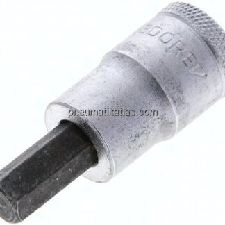 Gedore 1/2"-Schraubendrehereinsatz für Innensechskantschrauben (DIN 7422), Stift brüniert, 60 mm lan