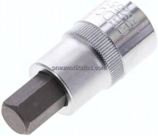 Gedore red 1/2"-Schraubendrehereinsatz für Innensechskantschrauben (DIN 7422), Stift phosphatiert, 5