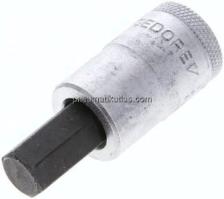 Gedore 1/2"-Schraubendrehereinsatz für Innensechskantschrauben (DIN 7422), Stift brüniert, 60 mm lan