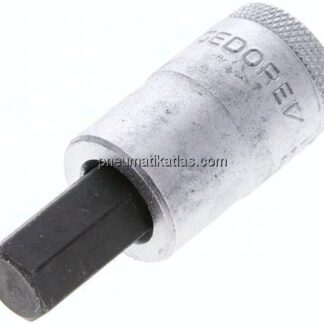Gedore 1/2"-Schraubendrehereinsatz für Innensechskantschrauben (DIN 7422), Stift brüniert, 60 mm lan