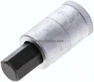 Gedore 1/2"-Schraubendrehereinsatz für Innensechskantschrauben (DIN 7422), Stift brüniert, 60 mm lan