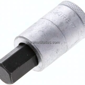 Gedore 1/2"-Schraubendrehereinsatz für Innensechskantschrauben (DIN 7422), Stift brüniert, 60 mm lan