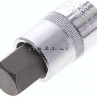 Gedore red 1/2"-Schraubendrehereinsatz für Innensechskantschrauben (DIN 7422), Stift phosphatiert, 5