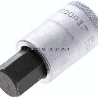 Gedore 1/2"-Schraubendrehereinsatz für Innensechskantschrauben (DIN 7422), Stift brüniert, 60 mm lan