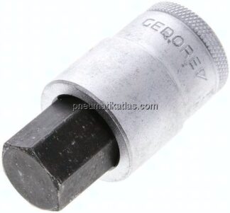 Gedore 1/2"-Schraubendrehereinsatz für Innensechskantschrauben (DIN 7422), Stift brüniert, 60 mm lan