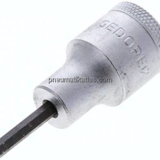 Gedore 1/2"-Schraubendrehereinsatz für Innensechskantschrauben (DIN 7422), Stift brüniert, 60 mm lan