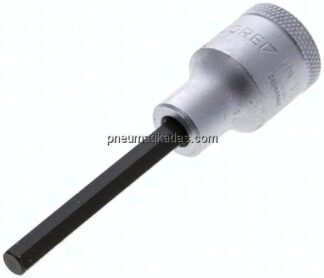 Gedore 1/2"-Schraubendrehereinsatz für Innensechskantschrauben (DIN 7422), Stift brüniert, 90 mm lan